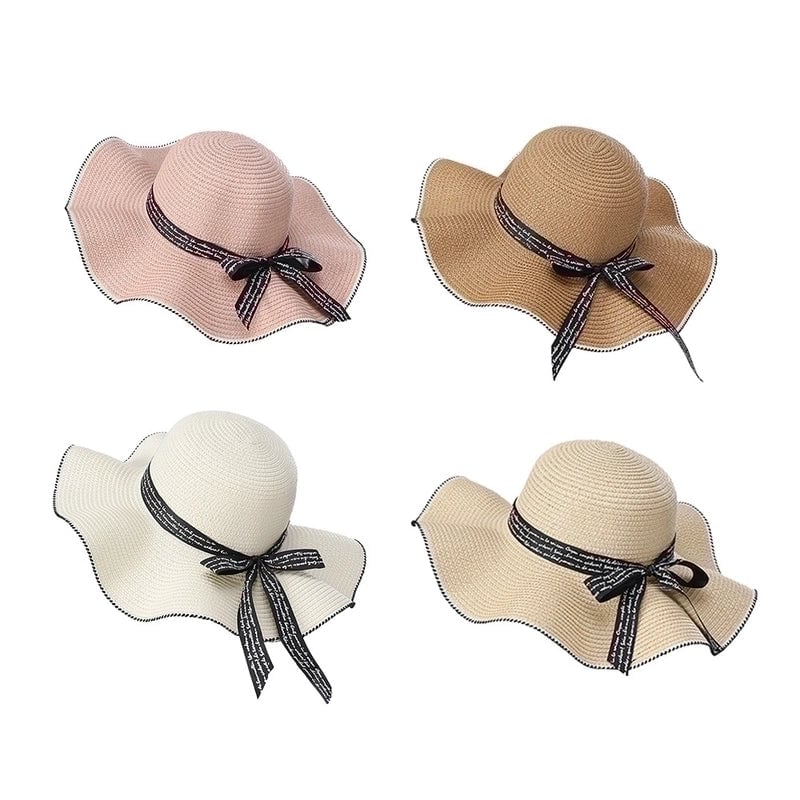 Women's Vacation Solid Color Big Eaves Straw Hat