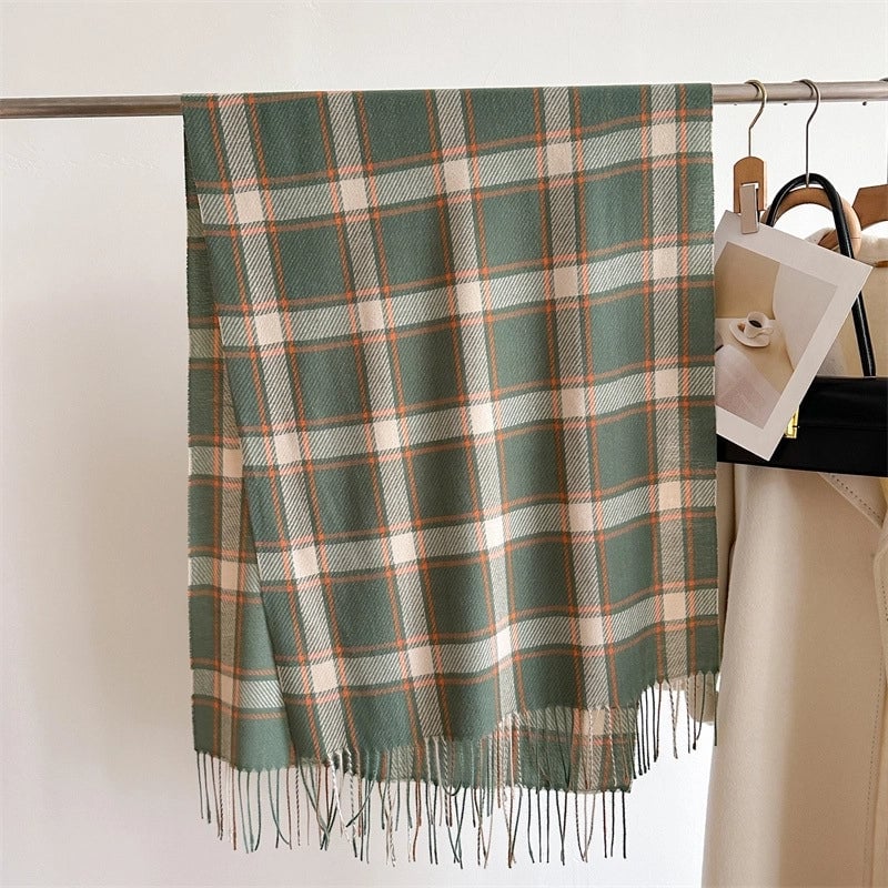 Unisex Business Basic Minimalist Tassel Imitation Cashmere Polyester Scarf