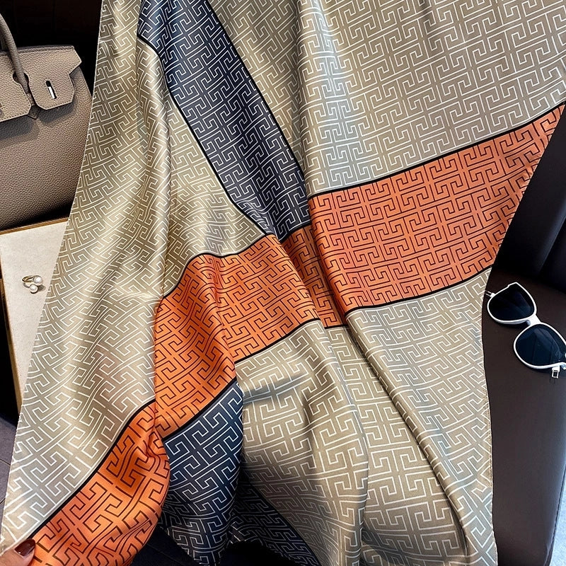 Thin Section Imitation Silk Shawl
