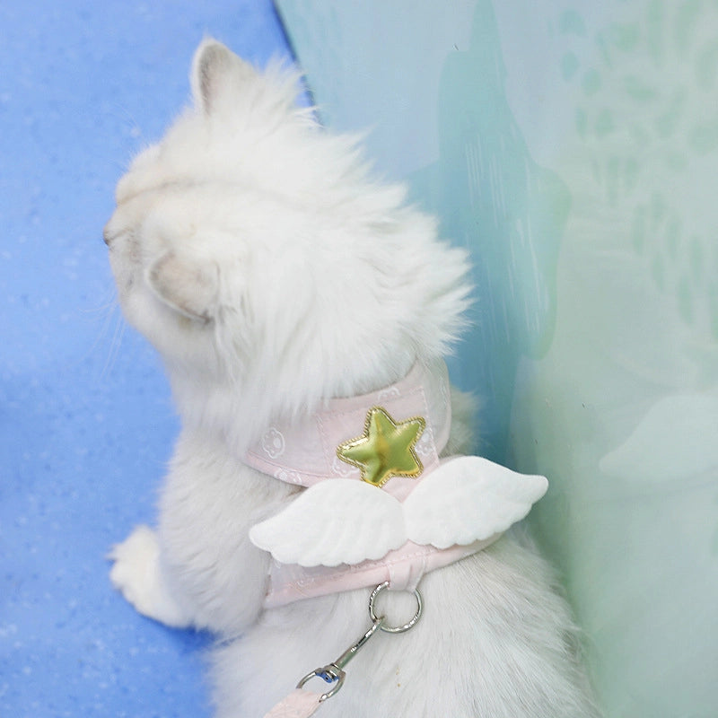 Angel Wings Cat Leash Vest Style Dog Leash Puppy Outdoor Walking Anti-escape Pet Supplies