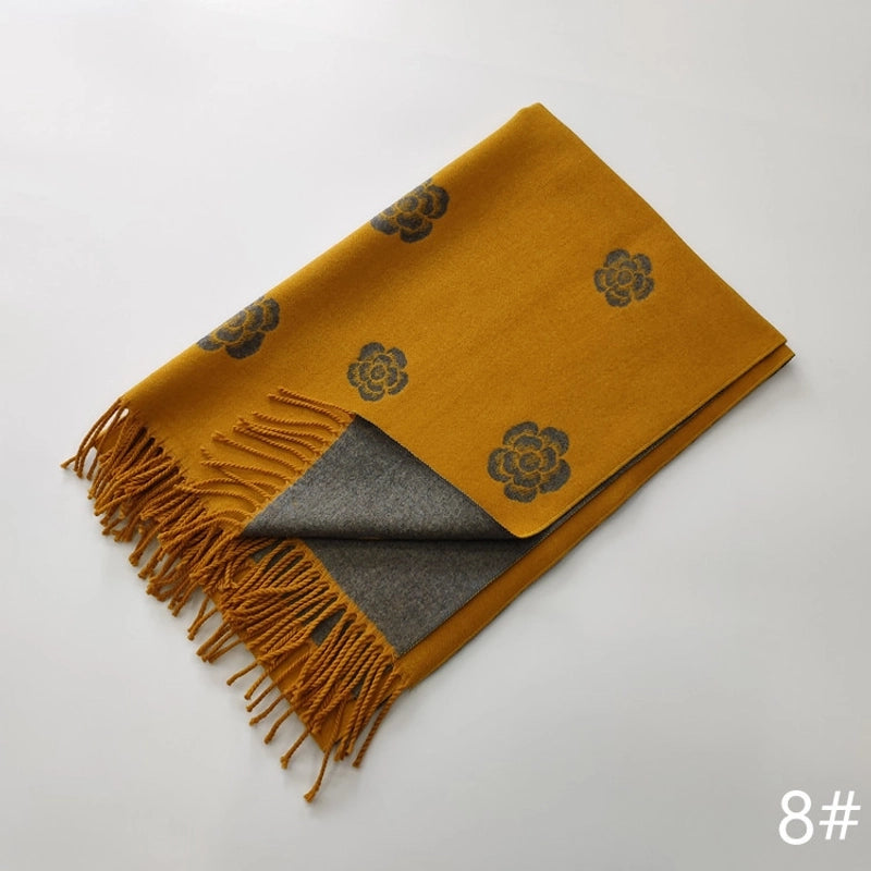 Women's Cute Sweet Printing Imitation Cashmere Polyester Scarf