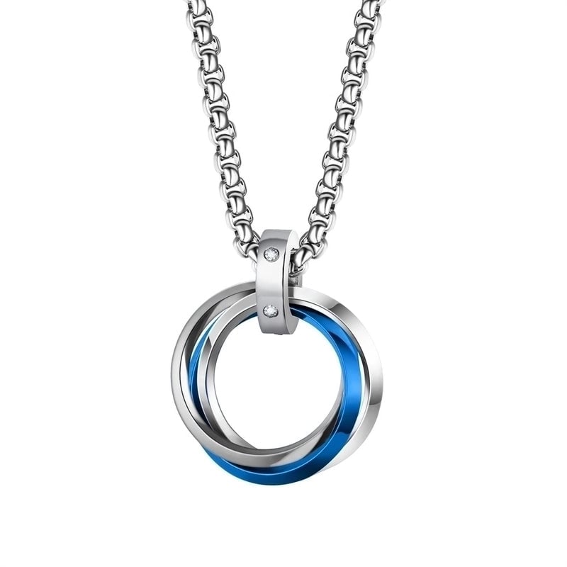 Retro Solid Color Stainless Steel Pendant Necklace 1 Piece