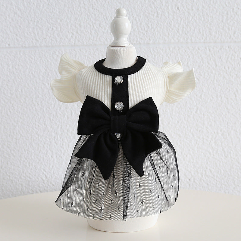 Bow Design Boy Girl Dog Cat Dress/Vest