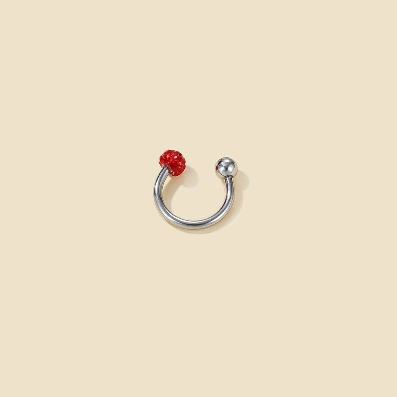 1 Piece Nose Rings & Studs Minimalist Geometric 304 Stainless Steel Rhinestones Nose Rings & Studs