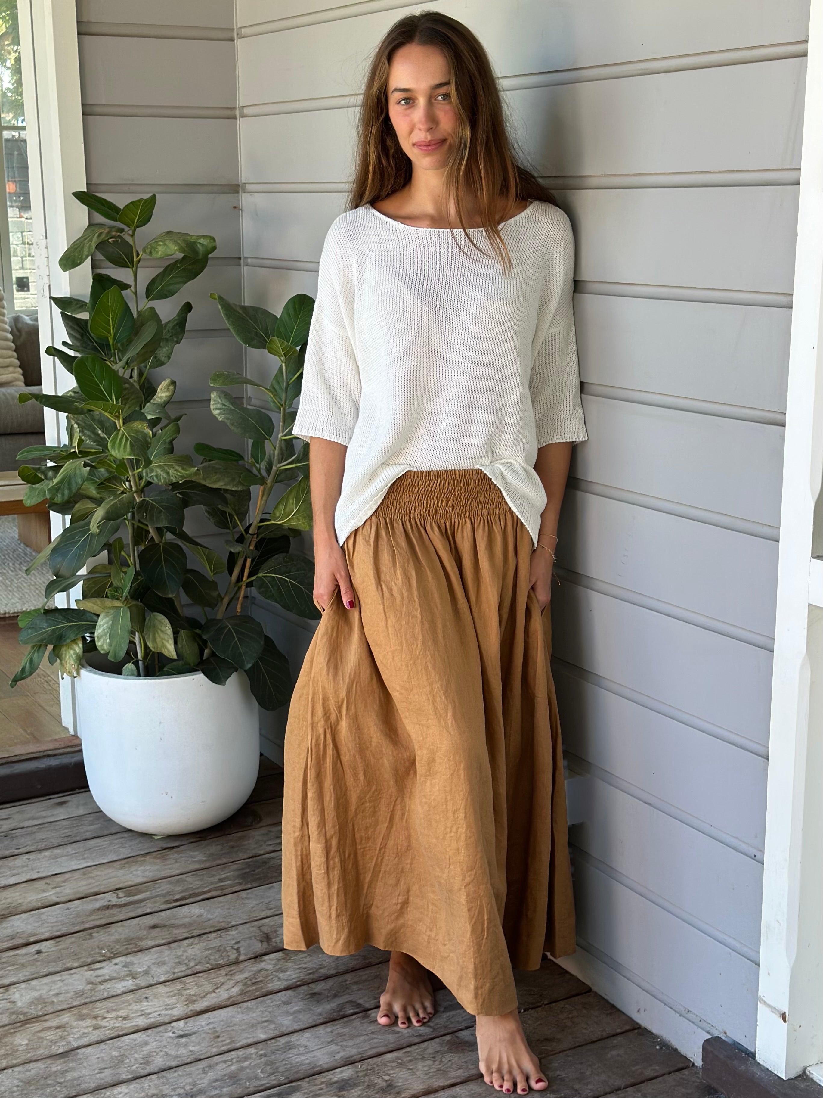 caramel linen
