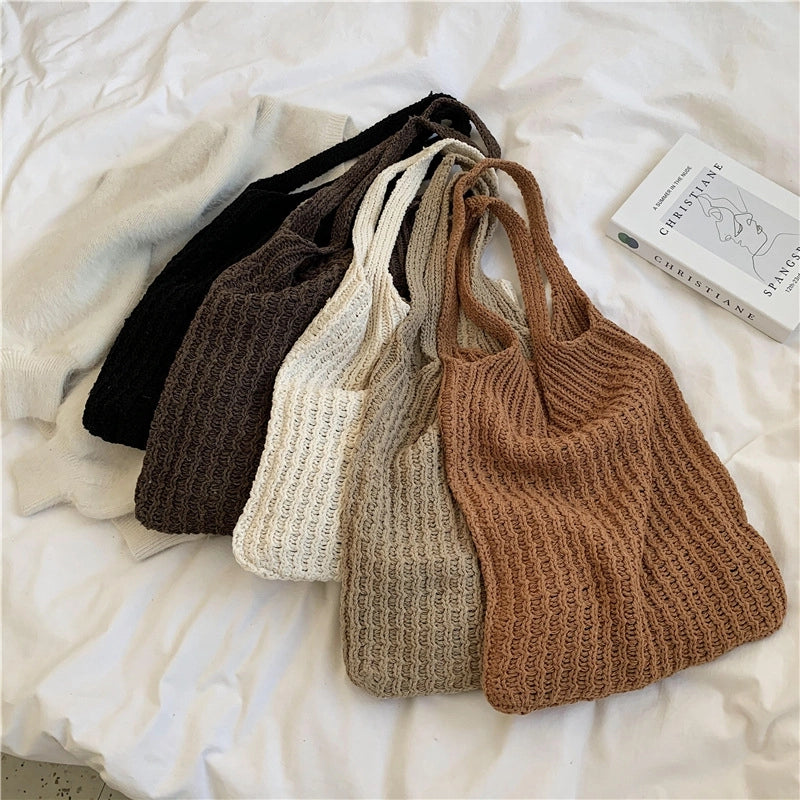 Women's Large All Seasons Yarn Basic Shoulder Bag