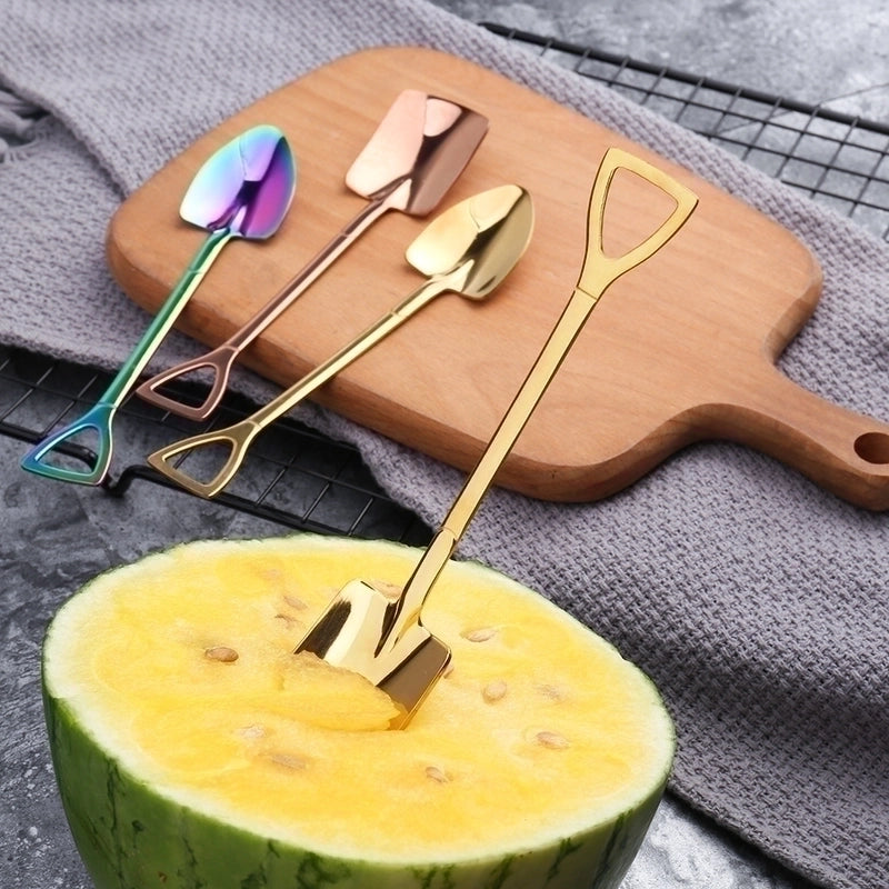 Casual Solid Color Stainless Steel Spoon 1 Piece