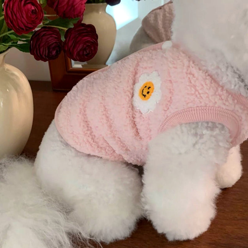 Smile Face Sunflower Dog Cat Jacket Vest