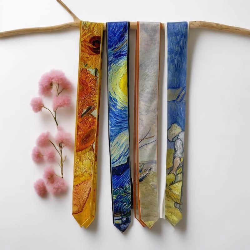 Women's Fairy Style Sweet Flower Satin Silk Scarf