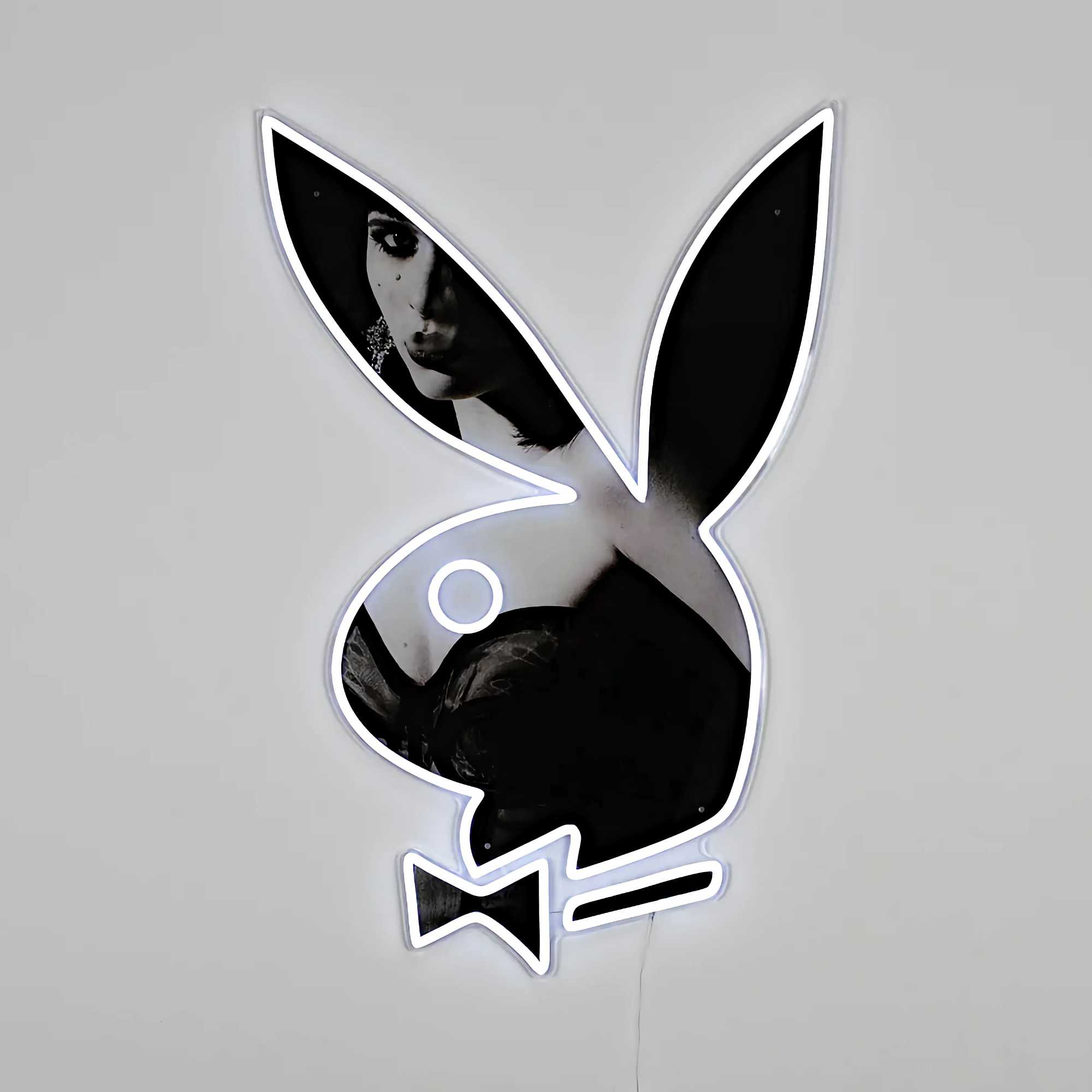 X Locomocean B&W Playboy Bunny LED Wall Mountable Neon