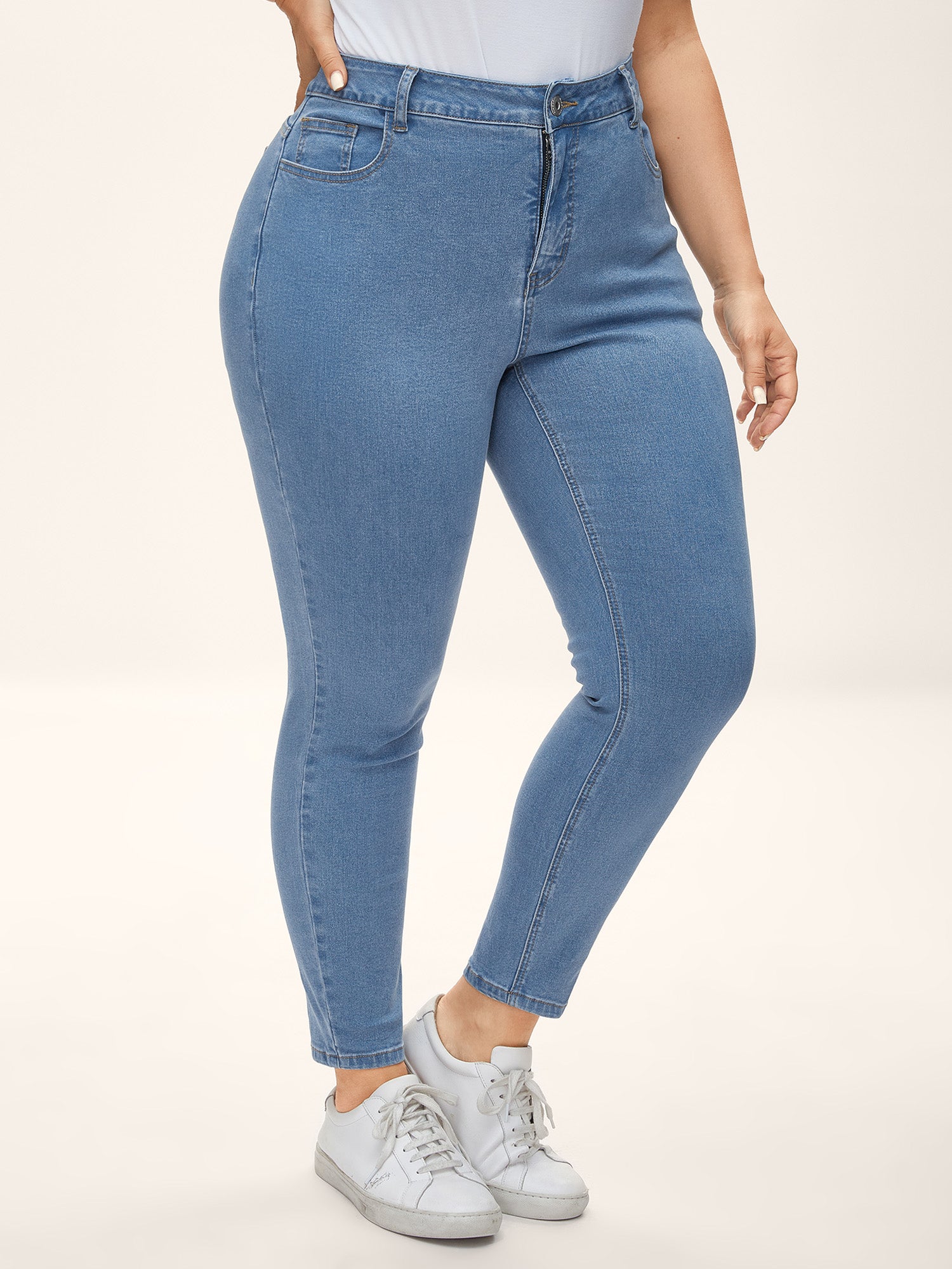 Classic Skinny-Fit Mid Rise Jeans