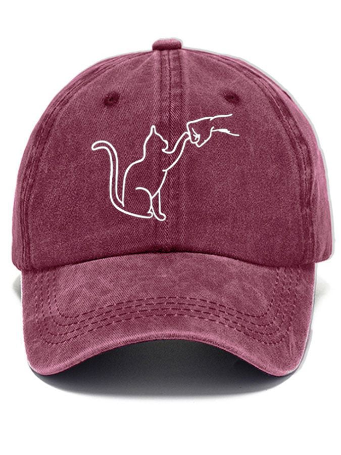 Cute Cat Printed Hat