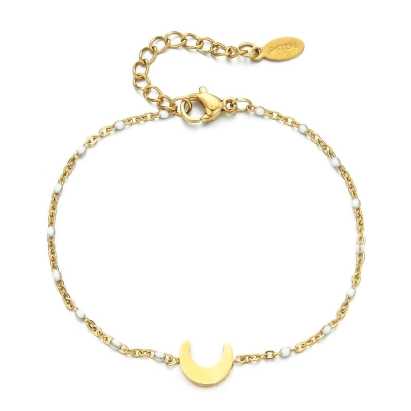 Modern Style Eye Titanium Steel Enamel Bracelets