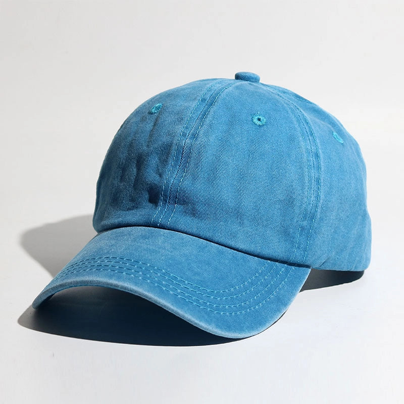 Baseball Cap Wash Cotton Curved Eaves Outdoor Sports Ladies Peaked Cap Ponytail Braid Cap Summer Sunscreen Hat