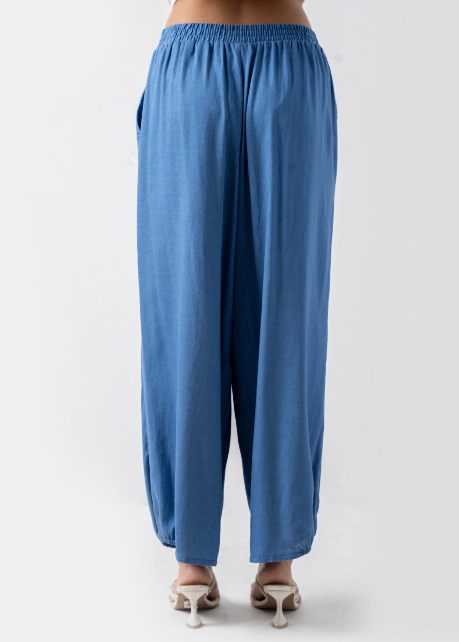 Elasticated Waist Pant With Bottom Elastic Detail