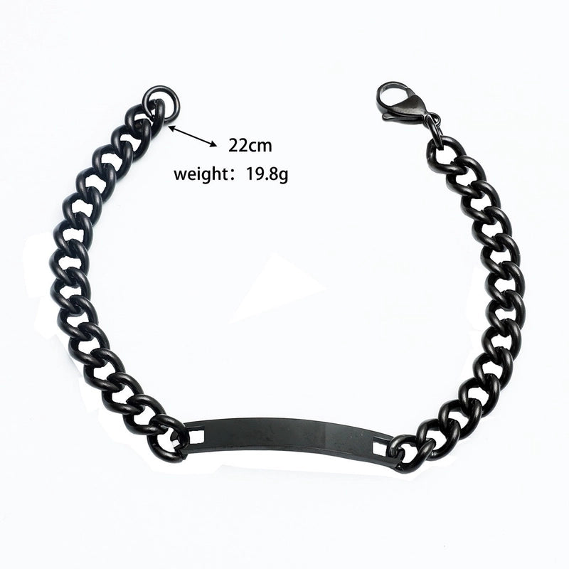 Minimalist Geometric Titanium Steel No Inlaid Bracelets In Bulk