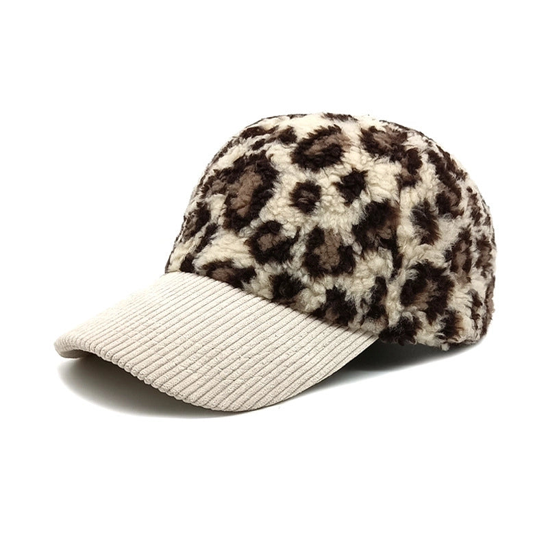 Unisex Vintage Style Leopard Curved Eaves Baseball Cap