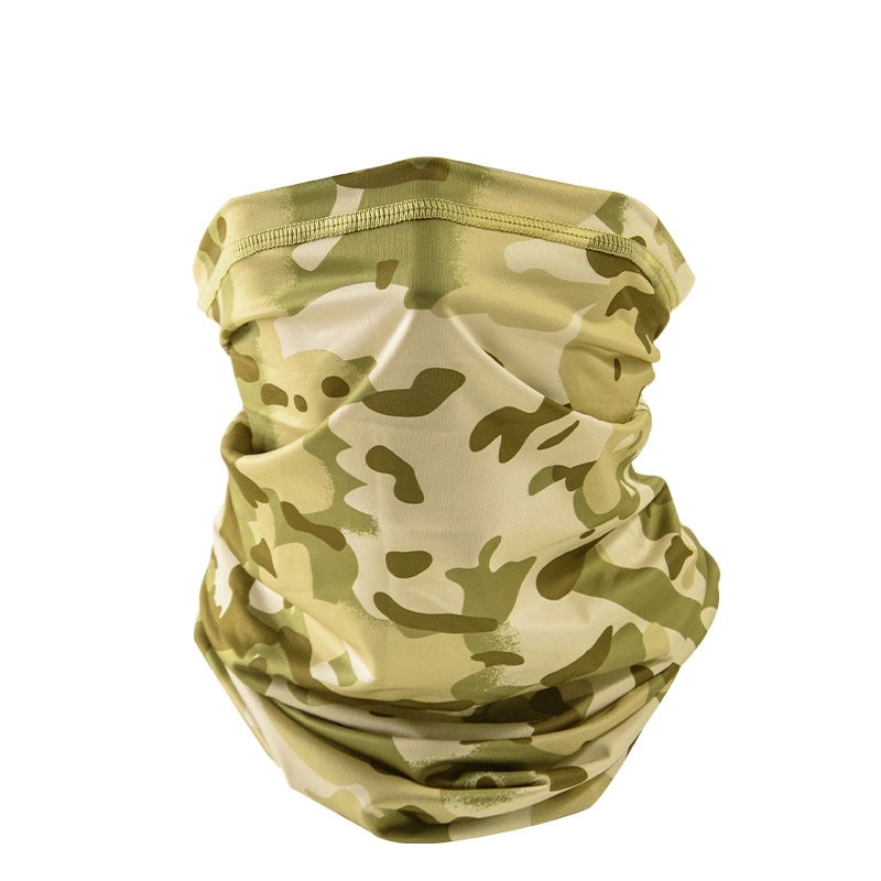Unisex Basic Minimalist Solid Color Camouflage Spandex Cycling Mask 1 Piece