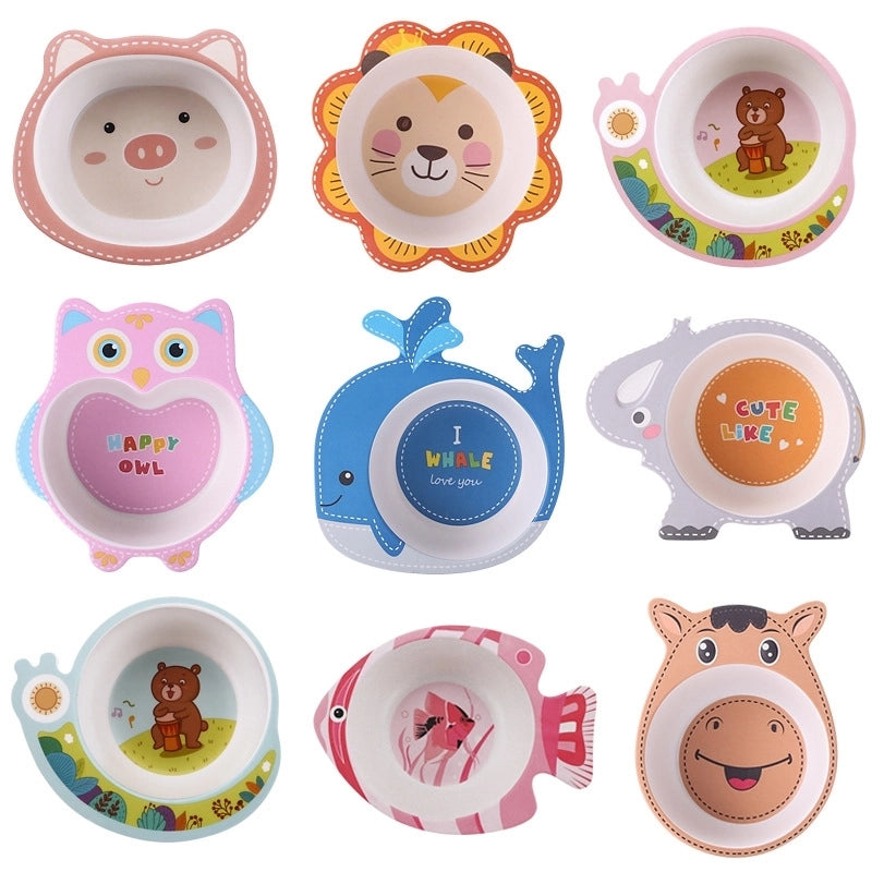 Cute Cartoon Bamboo Fibre Tableware 1 Piece