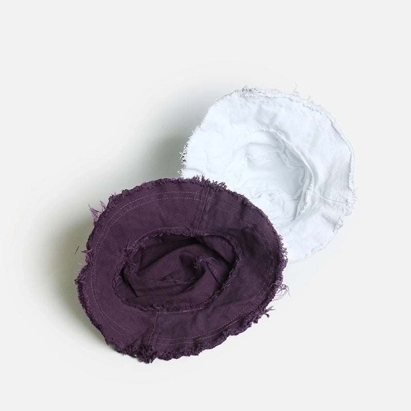 Unisex Casual Solid Color Big Eaves Bucket Hat