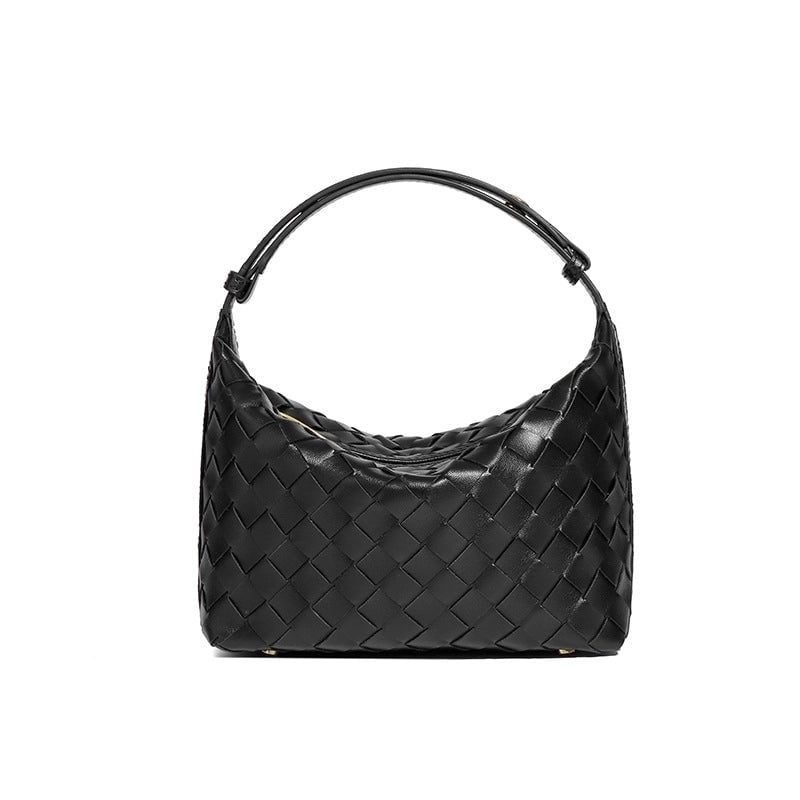 Women's Medium Straw Solid Color Vacation Classic Style Weave Zipper Underarm Bag