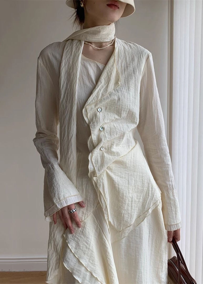 Casual Black V Neck Shirt And A Line Skirts Two Piece Set Spring