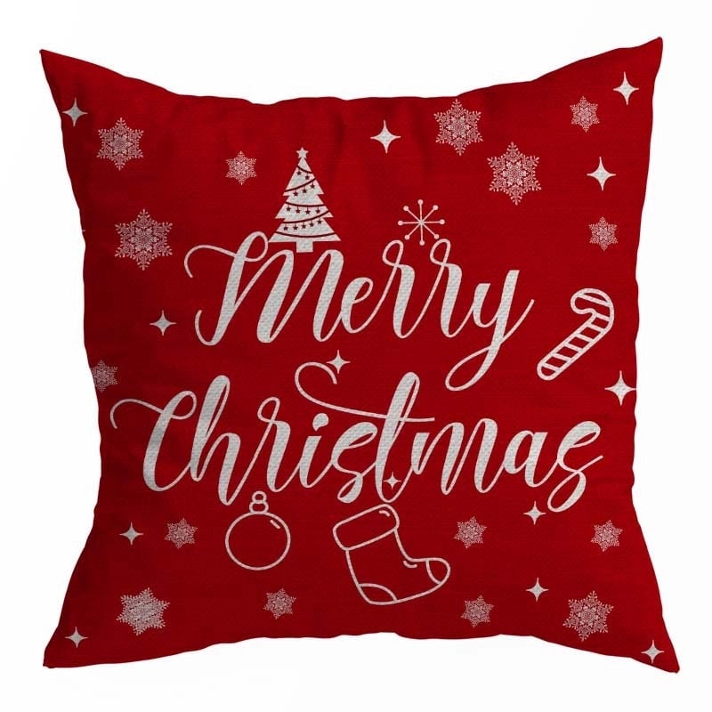 Cute Christmas Tree Linen Pillow Cases