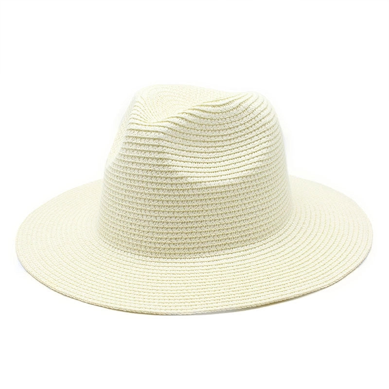 Unisex Minimalist Solid Color Flat Eaves Fedora Hat