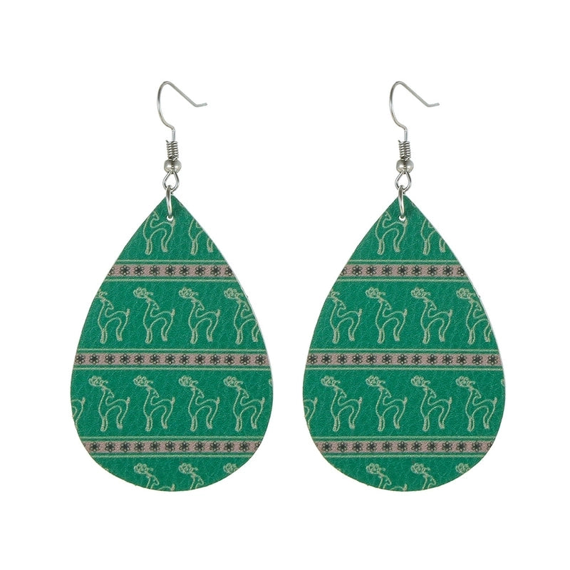 Fashion Water Droplets Pu Leather Handmade Women's Drop Earrings 1 Pair