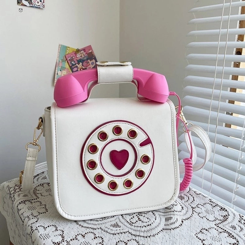 Fashion Creative Gradient Color Telephone Messenger Bag