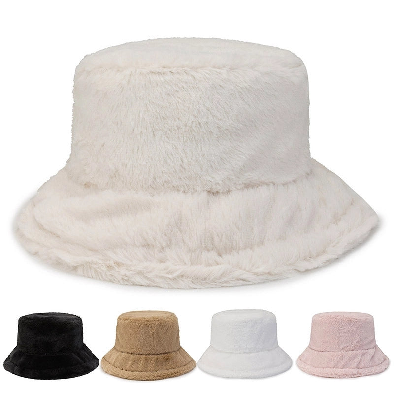 Autumn And Winter New Pure Color Fisherman Hat Female Warm Couple Classic Outdoor Fashion Trendy Basin Hat Female Factory