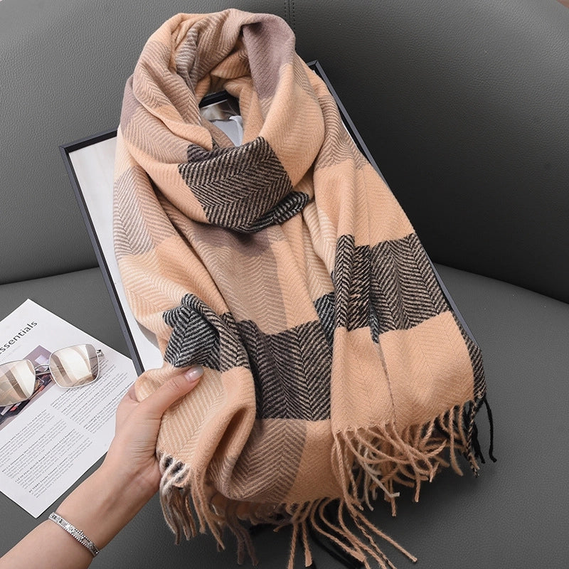 Unisex Modern Style Classic Style Lattice Polyester Scarf
