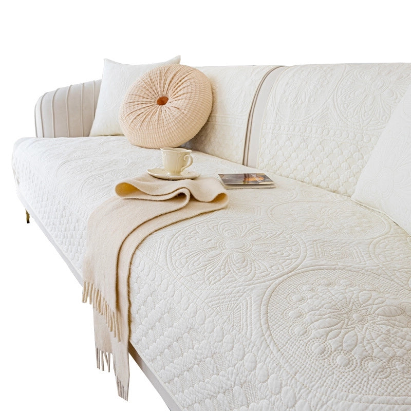 Cream Style Washing Cotton Sofa Cushion New Four Seasons Universal Sofa Cover Non-Slip Cushion Cover Cloth