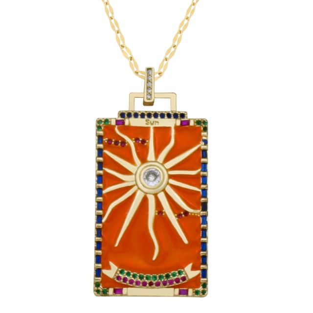 Diamond Tarot Card Necklaces