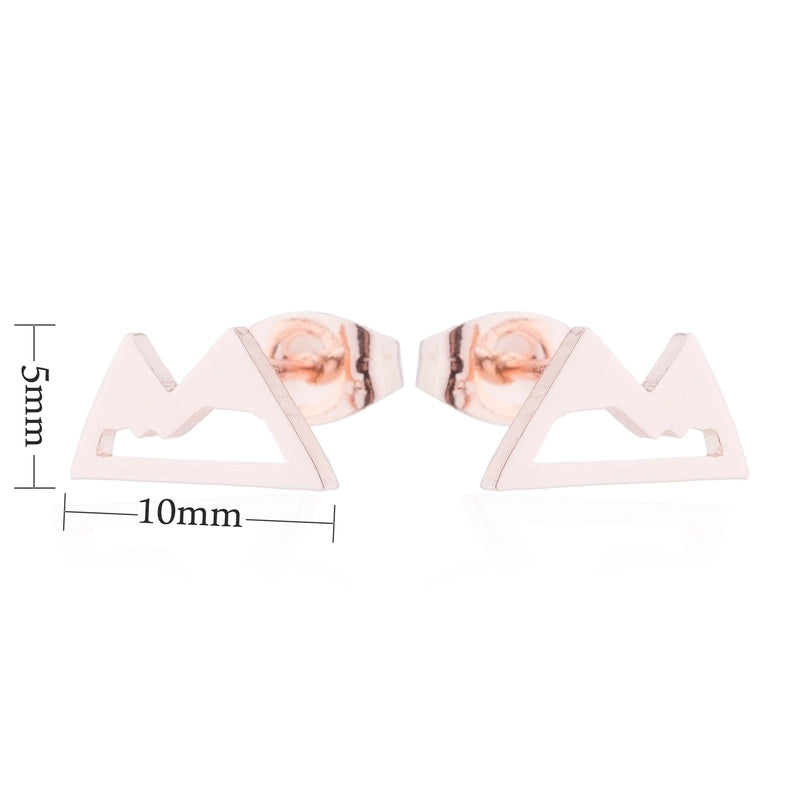Minimalist Geometric Plating 304 Stainless Steel No Inlaid 18K Gold Plated Earrings