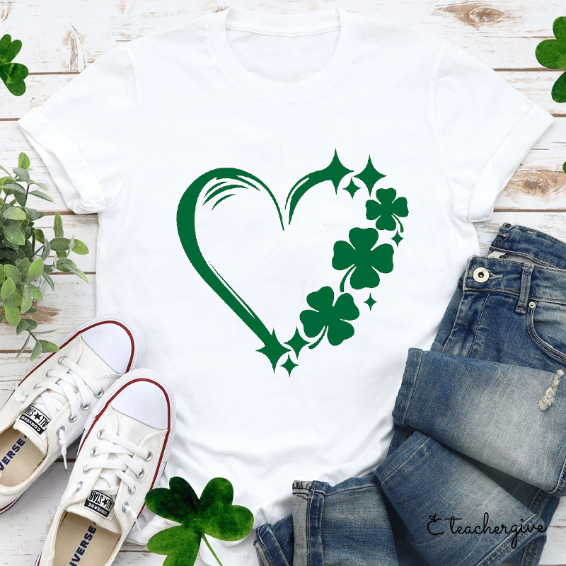 Heart Clove Teacher T-Shirt