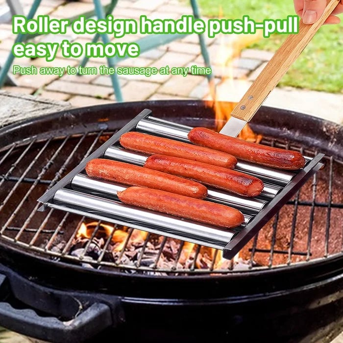 🔥Hot Sale 49% Off –Hotdog Roller Stainless Steel Sausage Roll Rack