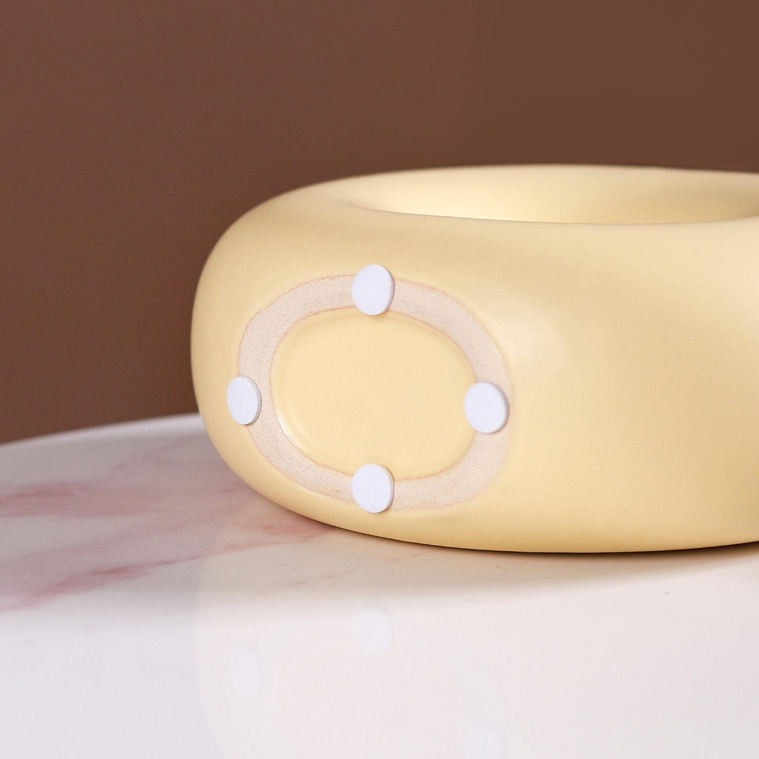 Donut Vase Pastel Yellow