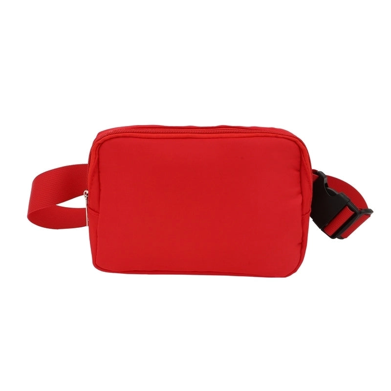 Women's Classic Style Solid Color Nylon Waterproof Waist Bags
