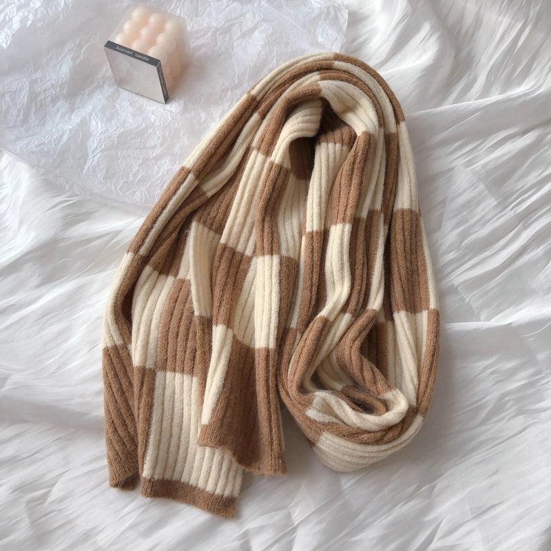 Women's Casual Lattice Knit Scarf