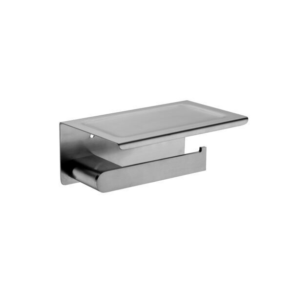 Toilet Roll Holder with Shelf Gunmetal Grey / NR9086aGM