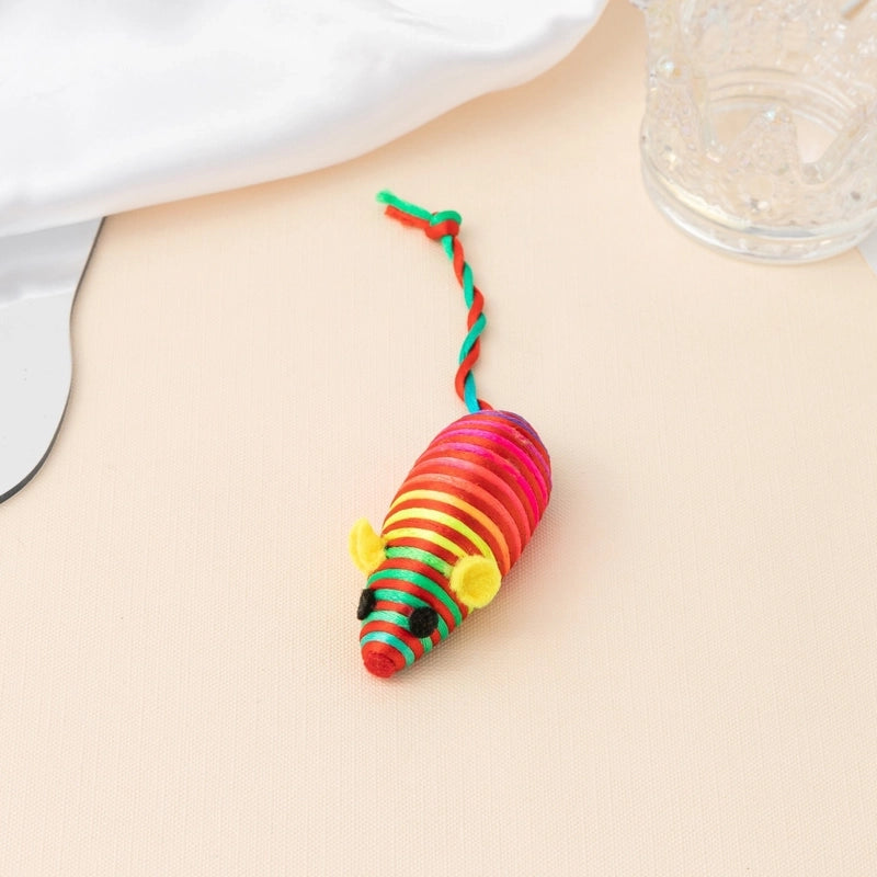 Pet Supplies Simulation Plush Mouse Doll Set Feather Mouse Scratch-resistant Bite Molar Cat Toy