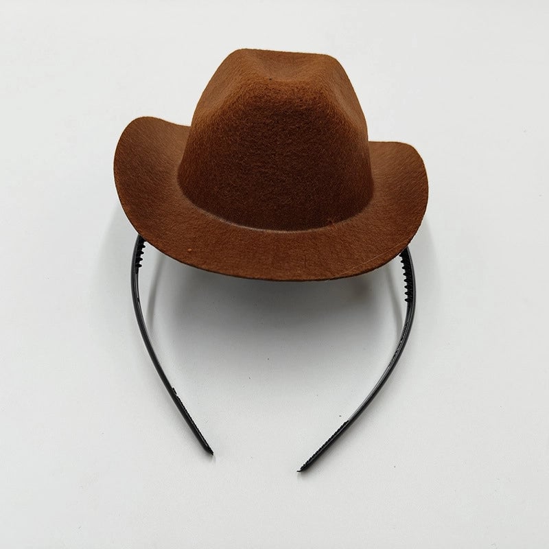 Cowboy Style Nonwoven Solid Color Pet Hat