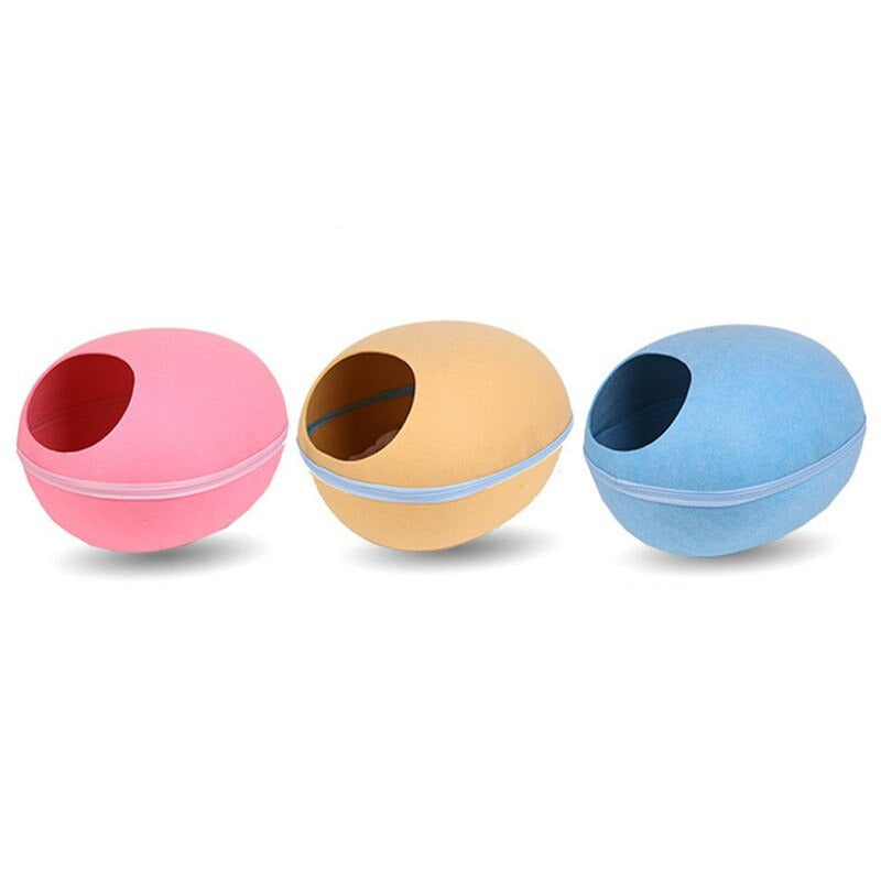 Zipper Egg Shaped Cat Bed