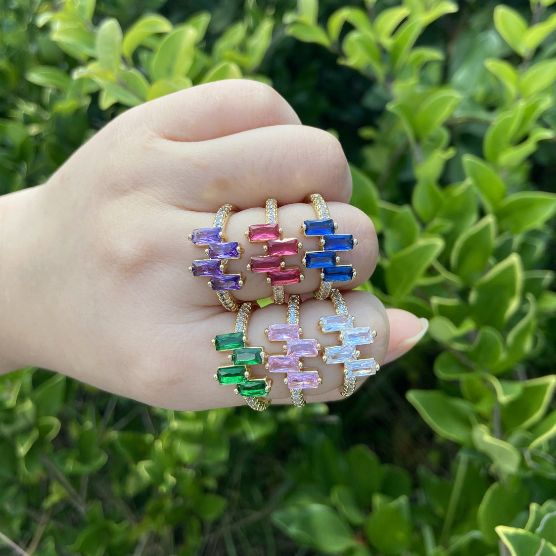 Women Metal Bowknot Copper Electroplating Rings