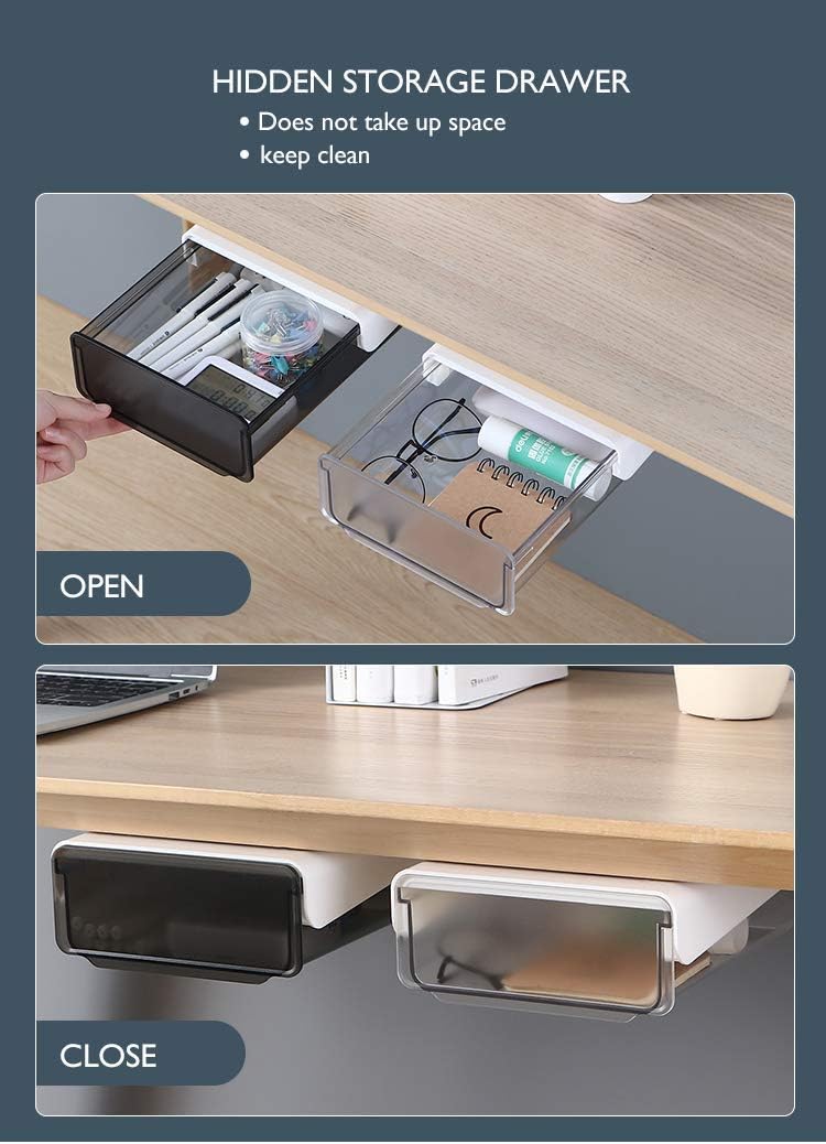 Under Table Invisible Storage Drawer