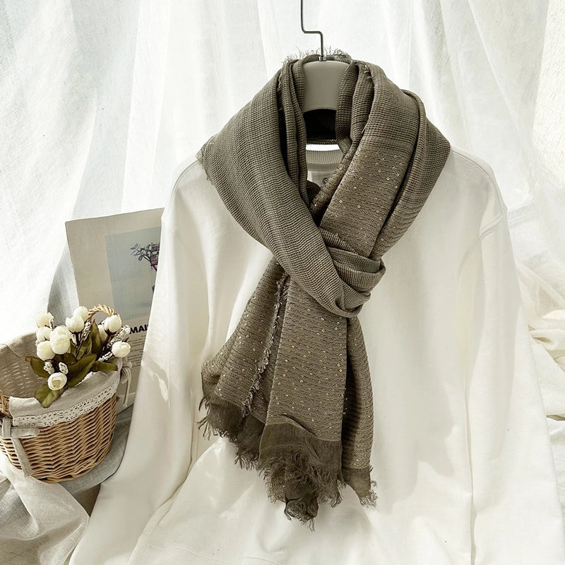 Unisex Retro Sweet Solid Color Artificial Cotton Scarf