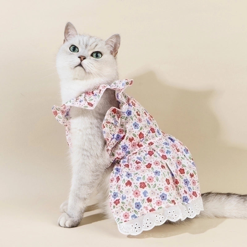Pastoral Cotton Ditsy Floral Pet Clothing