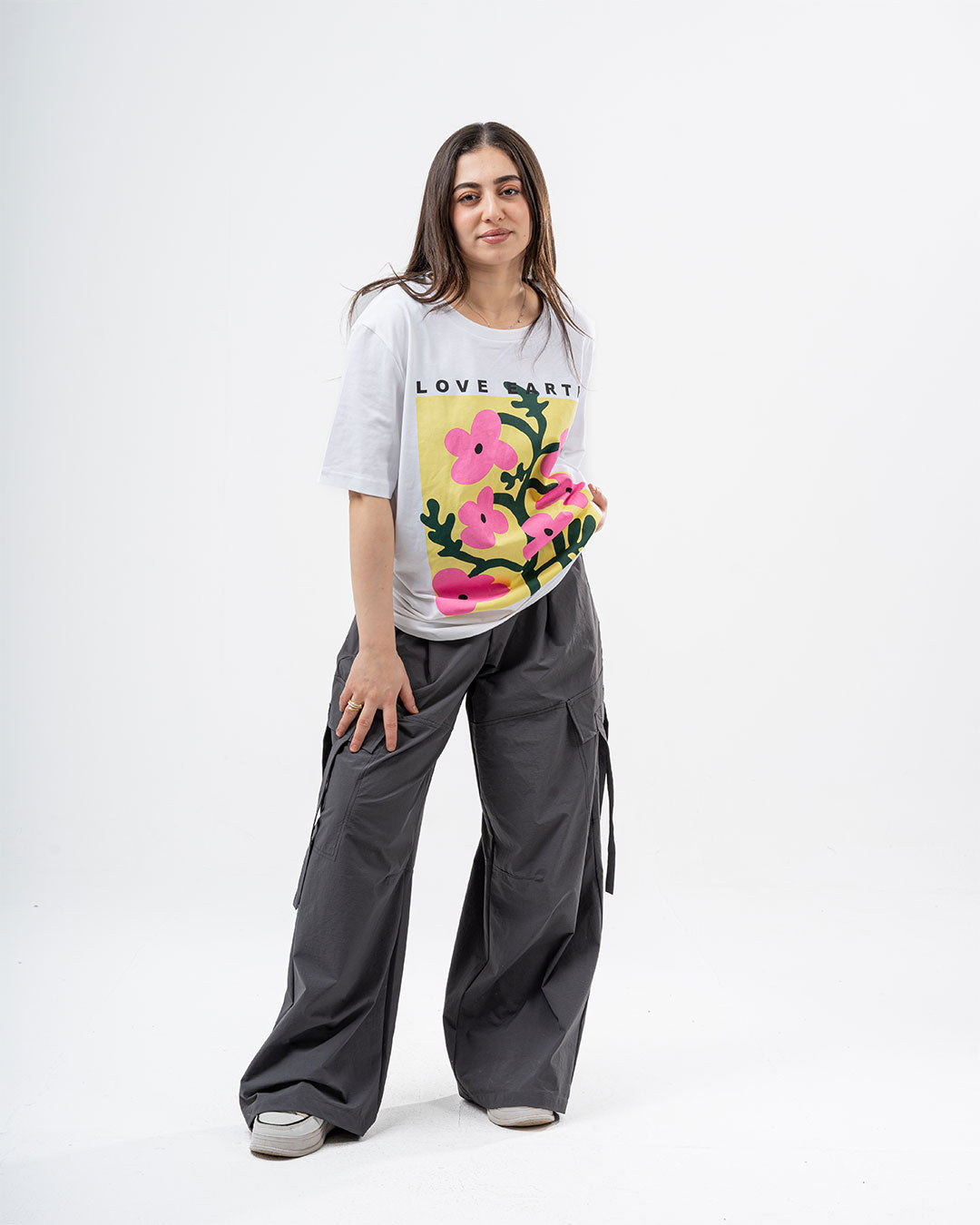 Oversized Women T-Shirt Love Art Printed
