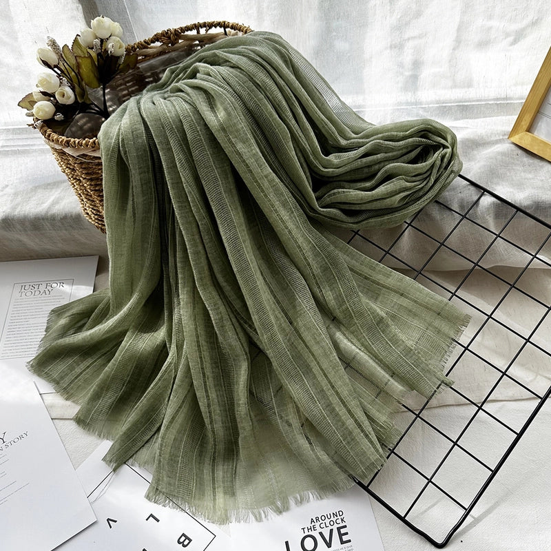 Unisex Retro Sweet Solid Color Artificial Cotton Scarf